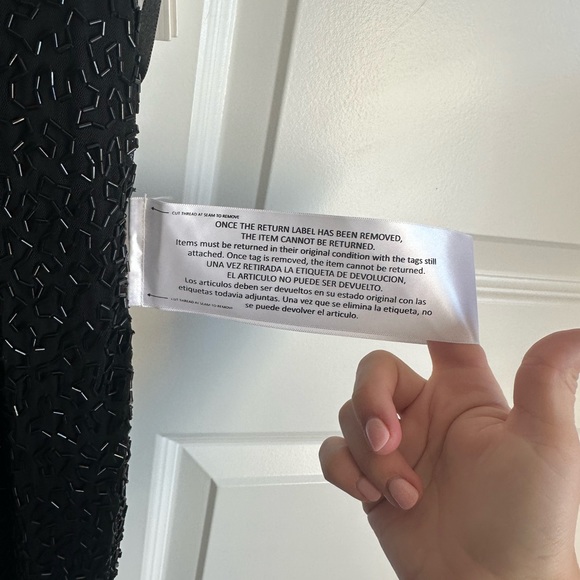 Mac Duggal 93742 Black Beaded Sleeveless High Neck Column Gown- NWT - Picture 7 of 9